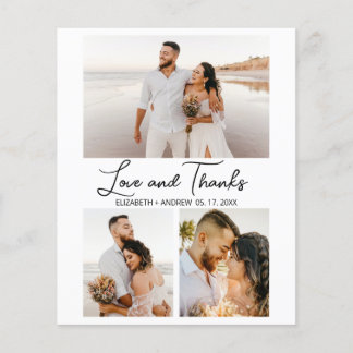 Love and Thanks Collage Wedding Thank You Flyer