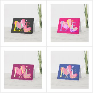 LOVE AND THANKS GREETING CARDS