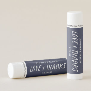 Love and Thanks   Navy Wedding Favors Lip Balm