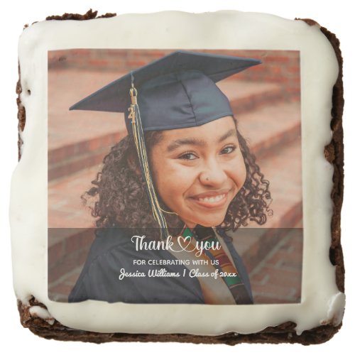 Love And Thanks Personalized Custom Photo Grad Brownie