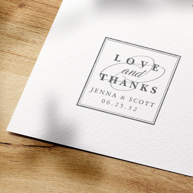 Love and Thanks | Personalized Wedding Self-inking Stamp (Creator Uploaded)