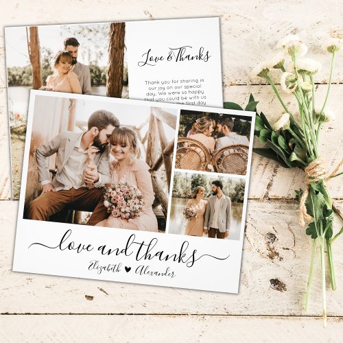 Love and Thanks Photo Wedding Thank You Card