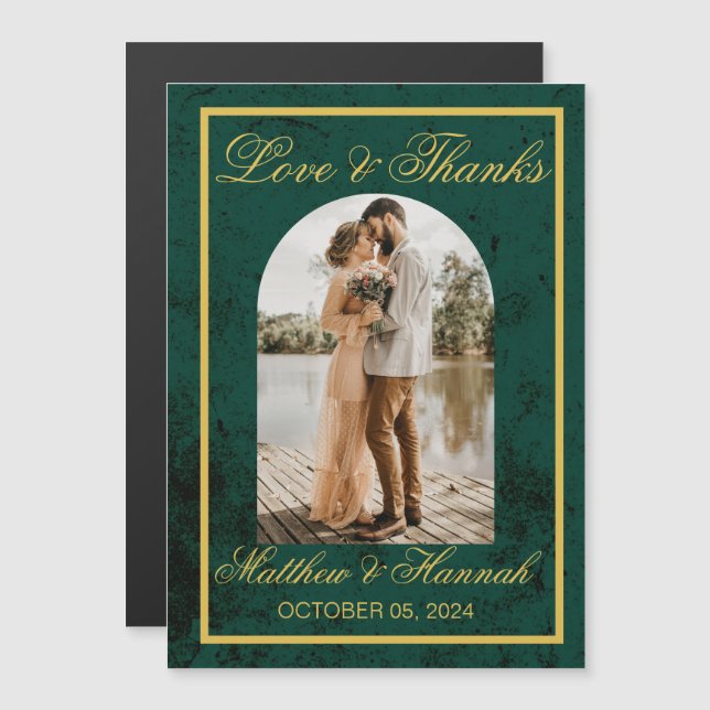 Love and Thanks Photo Wedding Thank You Favors  (Front/Back)