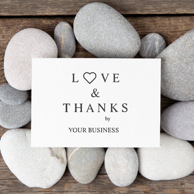 Love and Thanks Quote with Heart for Business Rubber Stamp (Creator Uploaded)