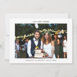 Love and Thanks Simple Wedding Photo Thank You Card