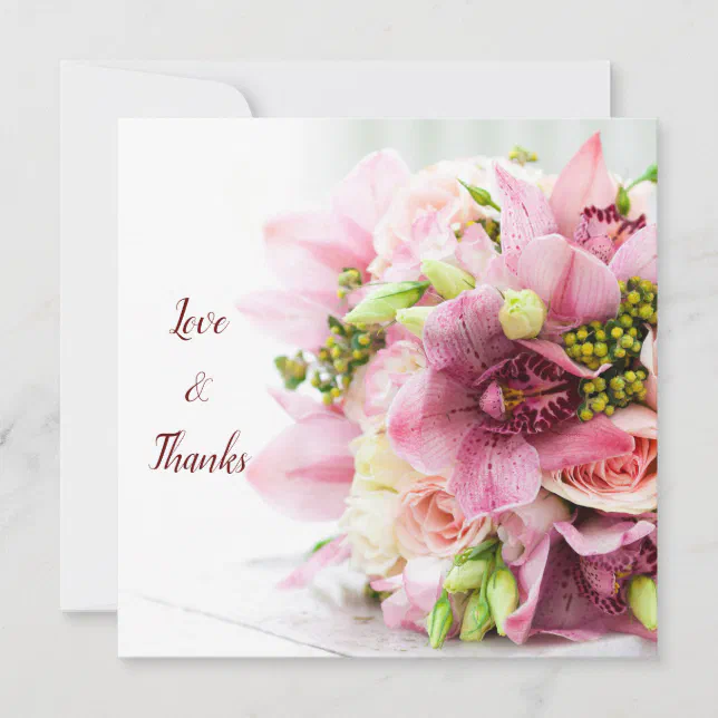 Love and thanks thank you card | Zazzle