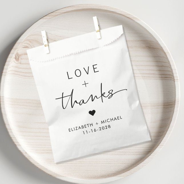 Love And Thanks Wedding Favor Bag (Creator Uploaded)