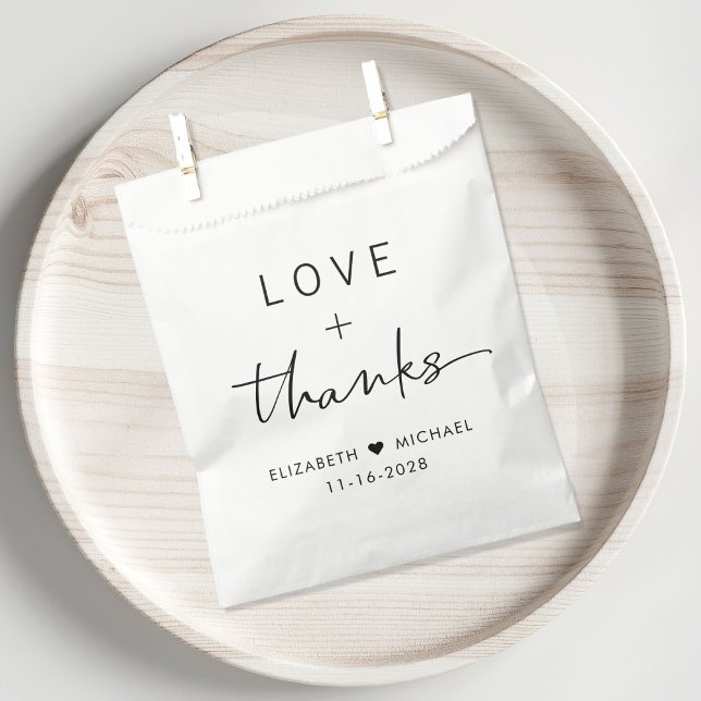 Love And Thanks Wedding Favor Bag (Creator Uploaded)