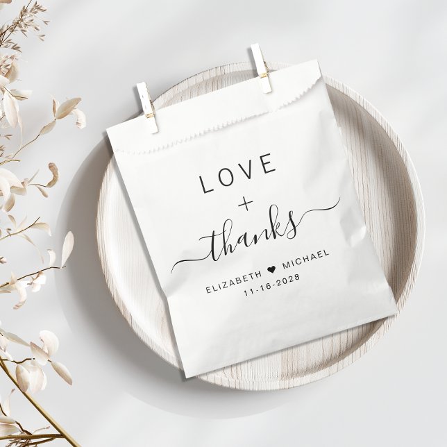Love And Thanks Wedding Favor Bag (Creator Uploaded)