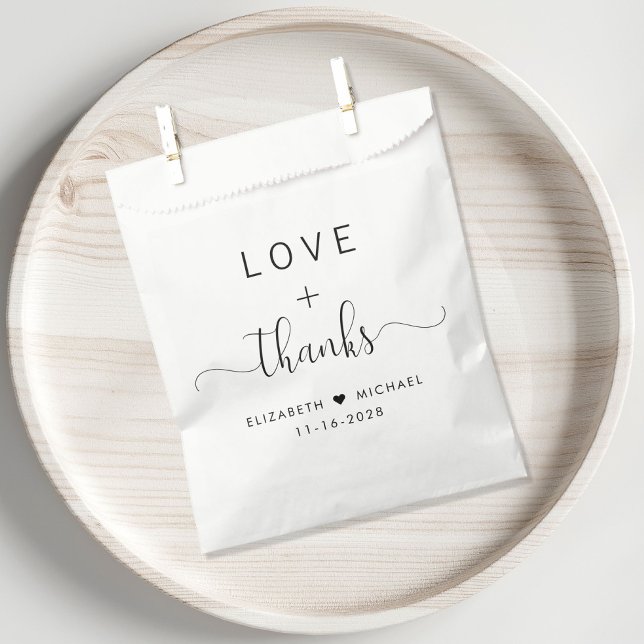 Love And Thanks Wedding Favor Bag (Creator Uploaded)