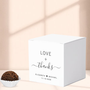 Love And Thanks Wedding Favor Boxes