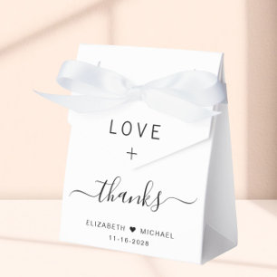 Love And Thanks Wedding Favor Boxes