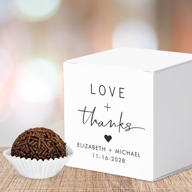 Love And Thanks Wedding Favor Boxes (Creator Uploaded)