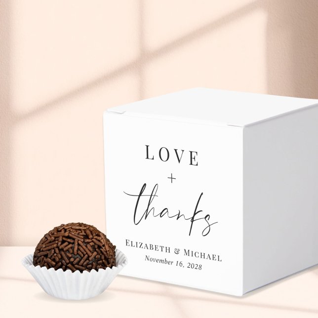 Love And Thanks Wedding Favor Boxes (Creator Uploaded)