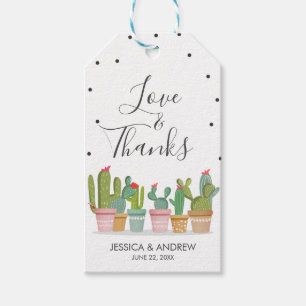 Love and Thanks Wedding Fiesta Cactus Mexican Gift Tags