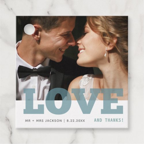 Love and Thanks Wedding Photo Favor Tags