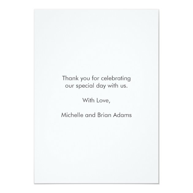 Love And Thanks Wedding Photo Thank You Card