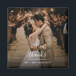 Love and Thanks Wedding Photo Thank You Magnet<br><div class="desc">Announcing our Love and Thanks Wedding Photo Thank You Magnet, the perfect way to express gratitude to your loved ones for their support and well wishes on your special day. Each magnet features a heartwarming "Love and Thanks" message elegantly displayed alongside a customizable photo from your wedding day. Whether it's...</div>