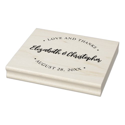 Love and thanks Wedding Thank you Custom Rubber Stamp