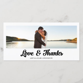 Love and Thanks | Wedding Thank You Photo Card
