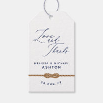 Love and Thanks White Anemone Minimalist Wedding Gift Tags