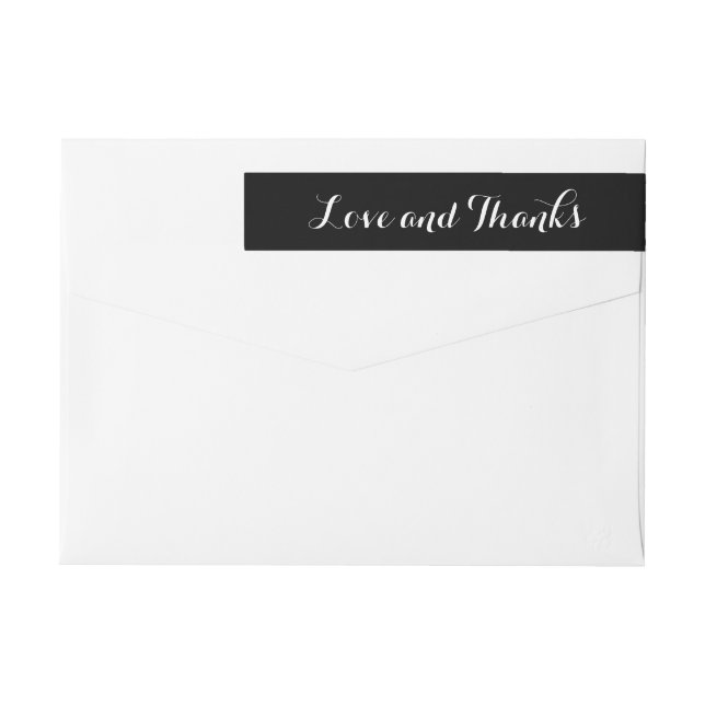 Love and thanks wraparound return address labels (Back)