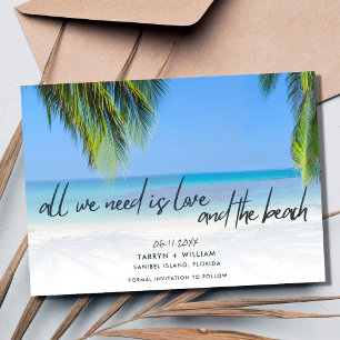 Love and the Beach Destination Wedding Save The Date