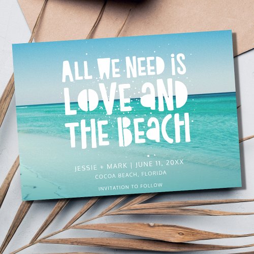 Love and the Beach Destination Wedding  Save The Date