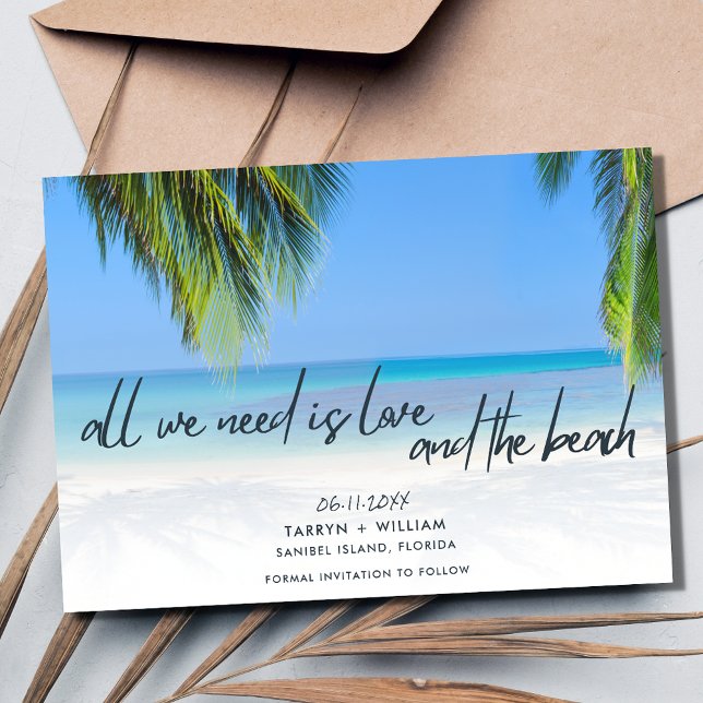 Love and the Beach Destination Wedding  Save The Date (Love and the Beach Destination Wedding Save The Date)