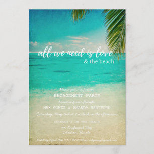 Love and the Beach Engagement Party Invitation