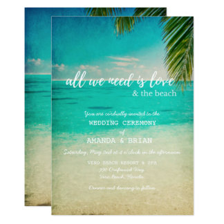 Love and the Beach Wedding Invitation