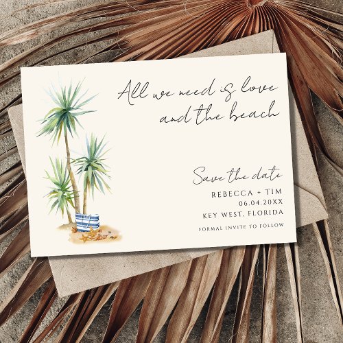 Love and the Beach Wedding Save The Date