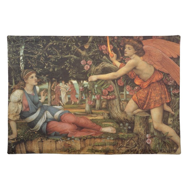 Love and the Maiden by John Stanhope Cloth Placemat (Front)