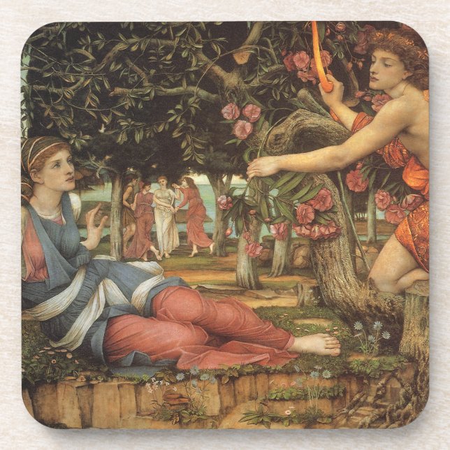 Love and the Maiden by John Stanhope Coaster (Front)