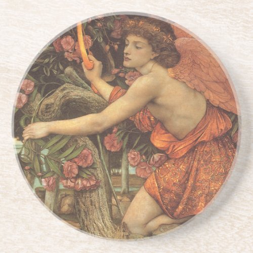 Love and the Maiden by John Stanhope Drink Coaster