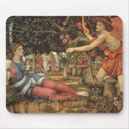 Love and the Maiden by John Stanhope Mouse Pad