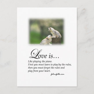 Love and the Piano Postcard
