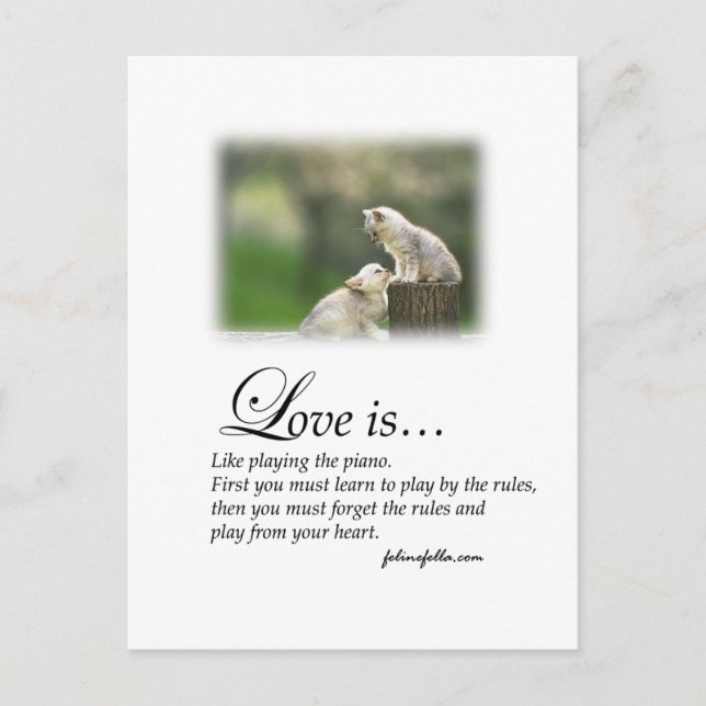 Love and the Piano Postcard (Front)
