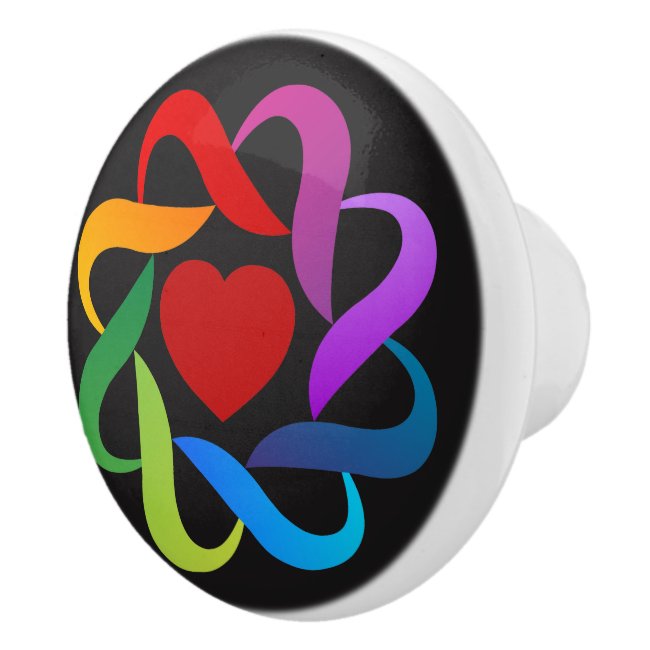 Love and Unity Design Ceramic Knob