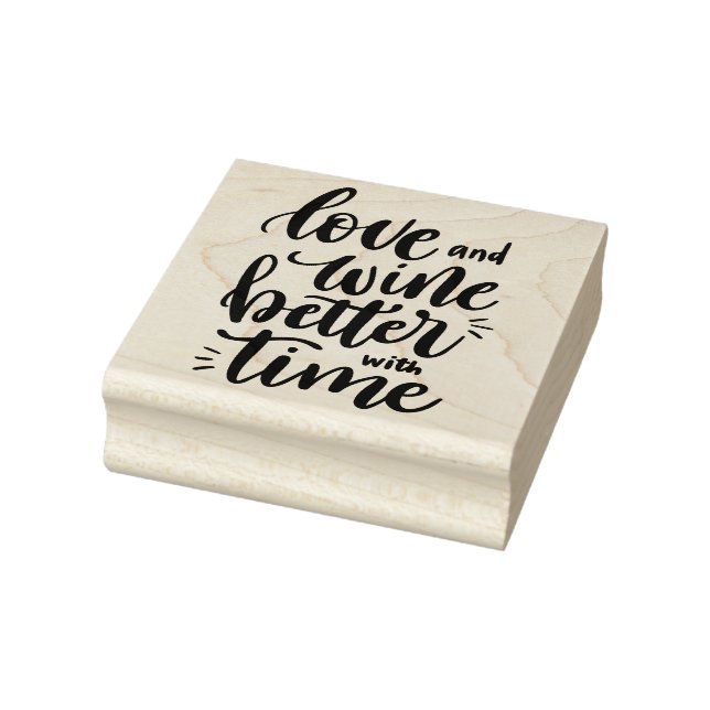 Love and Wine Quote Rubber Stamp (Stamp)