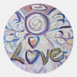 Love Angel Inspirational Word Art Custom Stickers