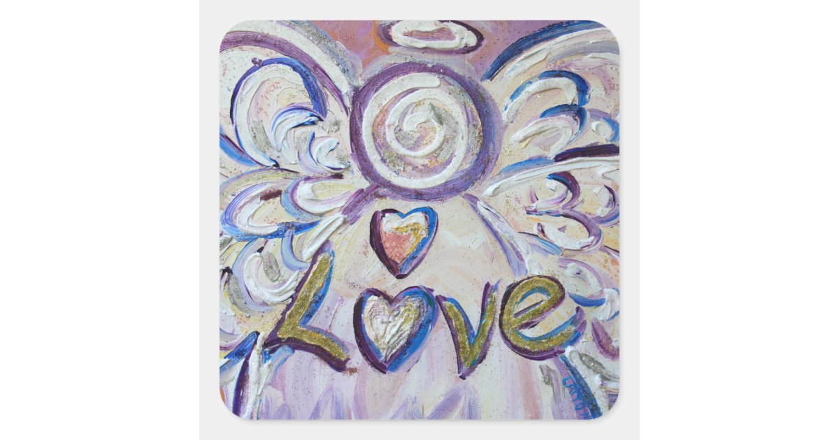 Love Angel Inspirational Word Art Decal Stickers | Zazzle