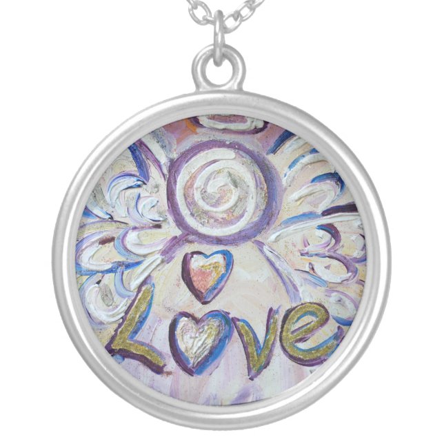 Love Angel Necklace Pendant Jewelry (Front)