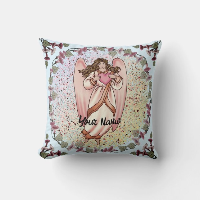 Love Angel Throw Pillow (Front)