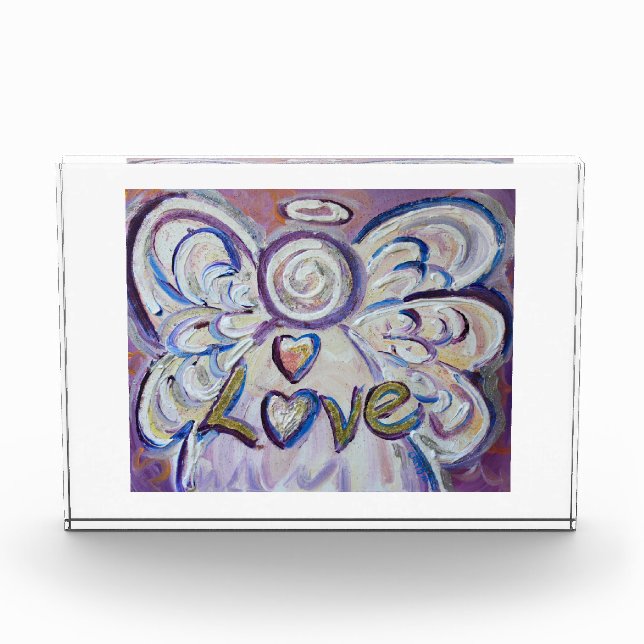 Love Angel Word Art Custom Award Paperweights (Front)