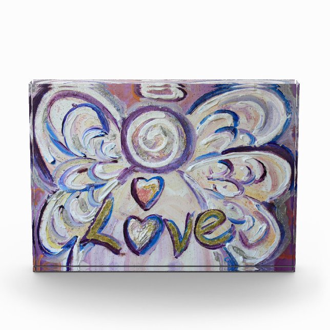 Love Angel Word Art Custom Award Paperweights (Front)