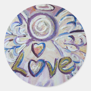 Love Angel Word Art Custom Decal Stickers