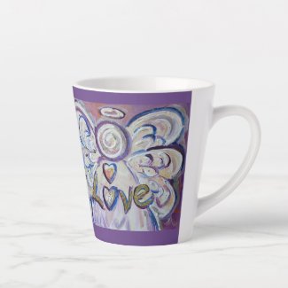 Love Angel Word Art Custom Latte Mug Cup