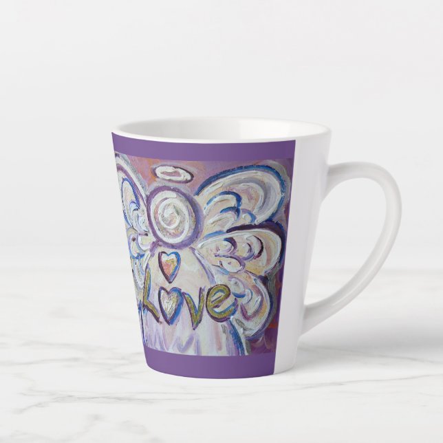 Love Angel Word Art Custom Latte Mug Cup (Right)