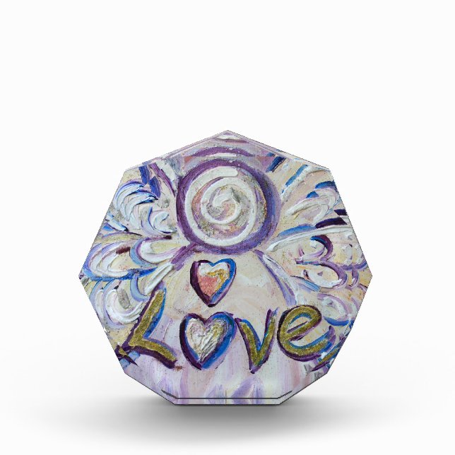 Love Angel Word Art Custom Paperweight Awards (Front)